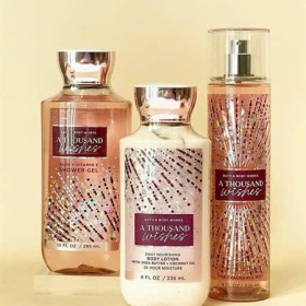 A THOUSAND WISHES Bộ Tắm Dưỡng Xịt Thơm Toàn Thân Bath & Body Works