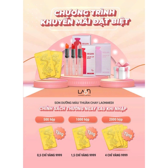 Son Dưỡng Màu Thuần Chay Laonmedi